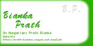 bianka prath business card